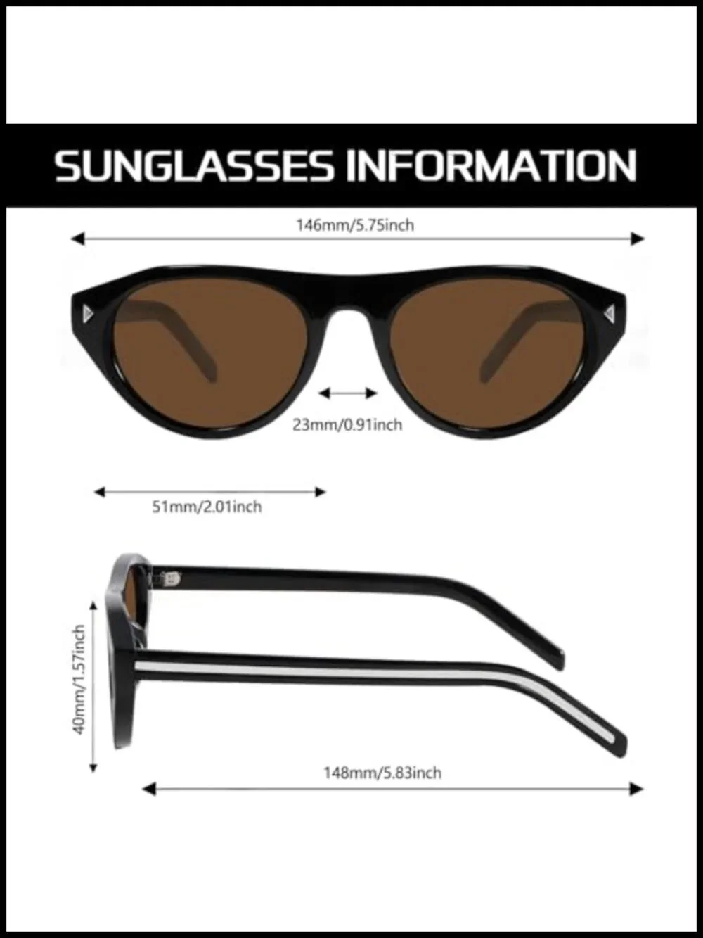 Retro Oval Sunglasses with UV400 Protection Microfiber Pouch